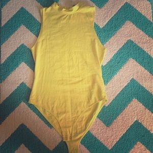 Neon yellow bodysuit